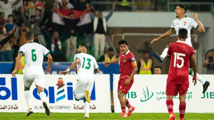 Kết quả vòng loại World Cup 2026: ĐT Indonesia thua đậm ĐT Iraq